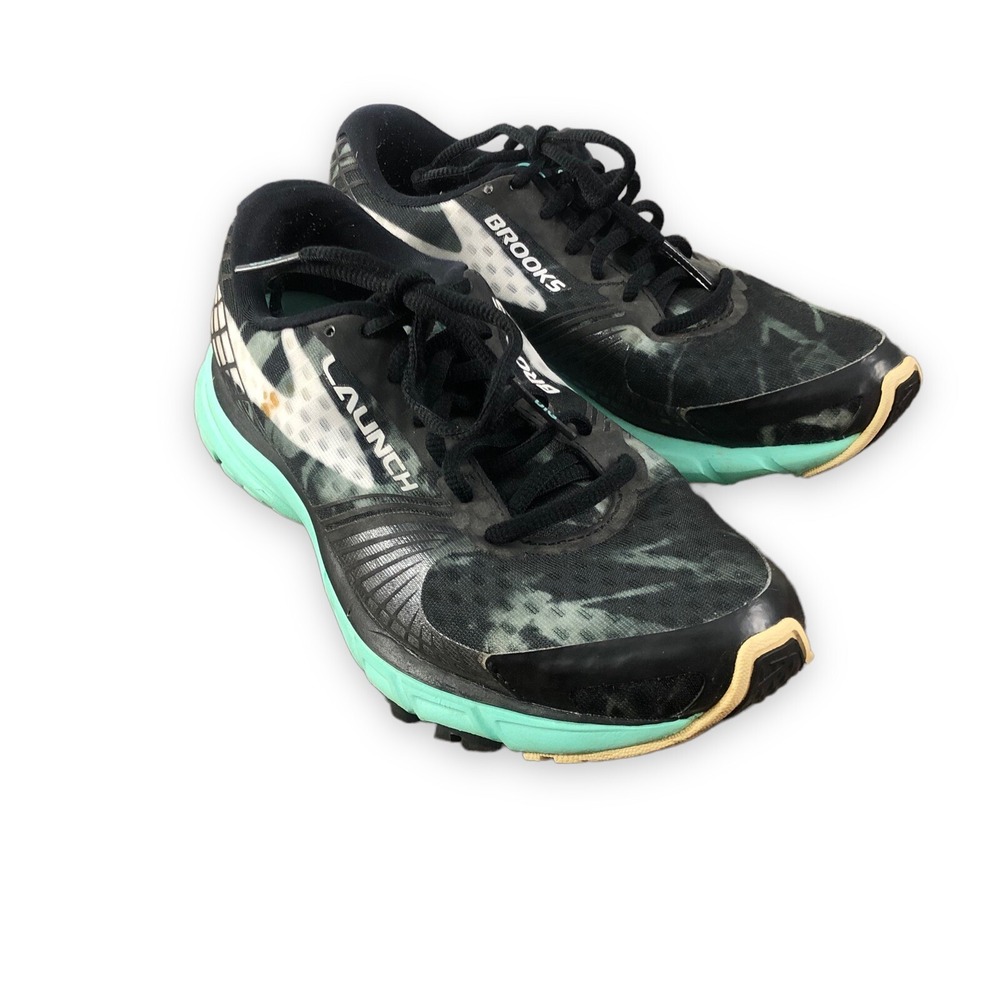 Brooks Launch 3 Womens‎ Size 7.5B Black/Gray/Teal Running Shoes (1202061B071)